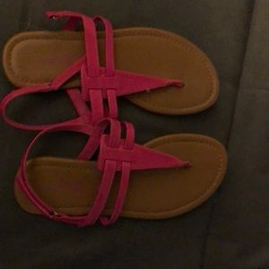 Hot pink sandals smart fit size 1